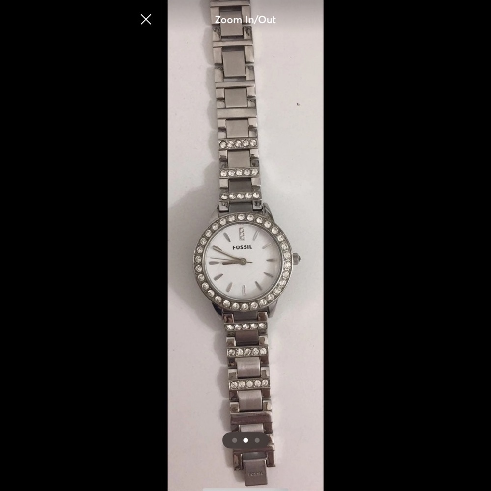 Womens stainless steel Watch Fossil silver watch